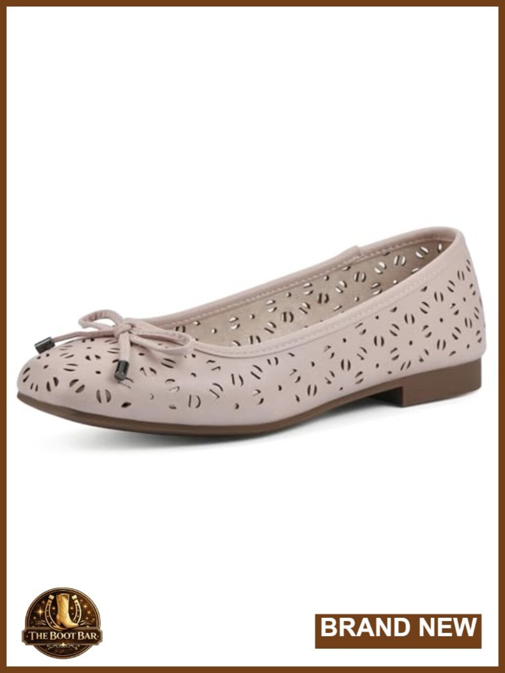 Bessa Cushioned Ballet Flat Square Toe Pull-On Slip-On Shoes